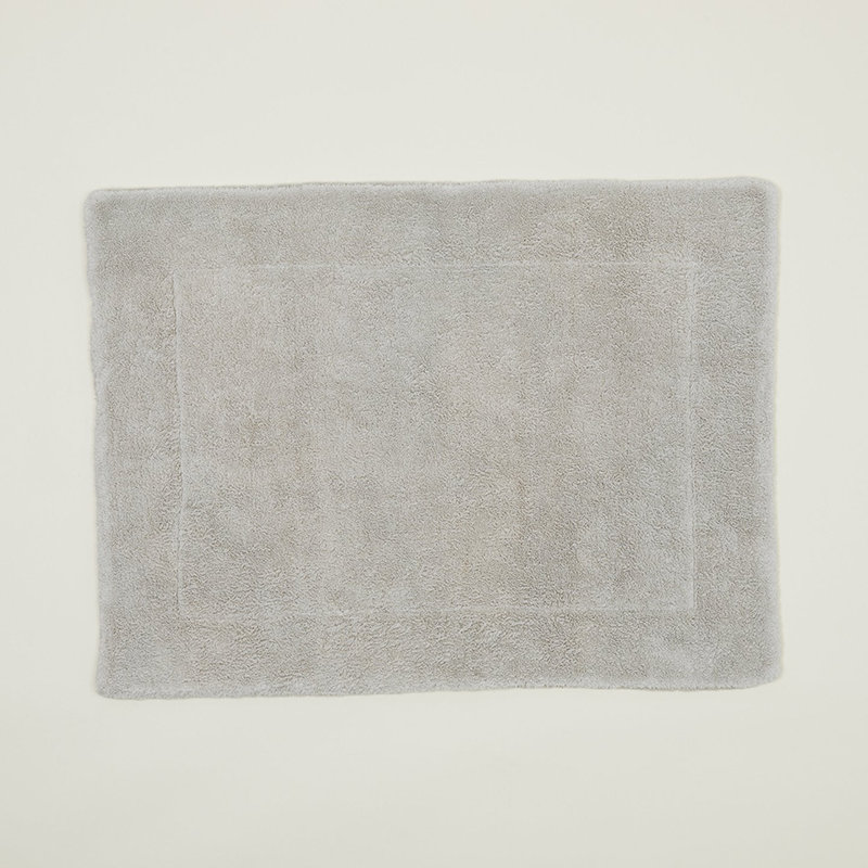 Cotton Bath Mat, Light Gray