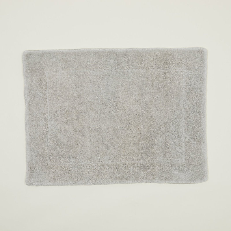 Simple Terry Bath Mat, Light Gray
