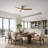 AuraVista 52" Modern 3-Blade Ceiling Fan with Light Kit & Remote Control – Flush Mount for Sleek, Space-Saving Design-123818174-123818173
