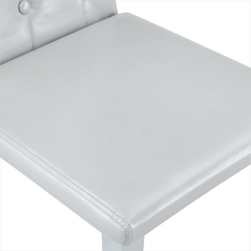 Élégantes chaises de salle à manger pu gris clair, conception à boucle ergonomique, idéales pour un usage domestique et commercial