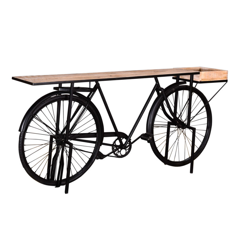 73'' Solid Wood Top Console Table
