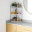 Organisateur de comptoir de salle de bain à 3 niveaux avec design en marbre, tablette de meuble-lavabo peu encombrante pour lavabo, comptoir et coin-2105599885