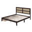 Structure de lit en caoutchouc et bois avec deux tiroirs de rangement-892477763-892477761