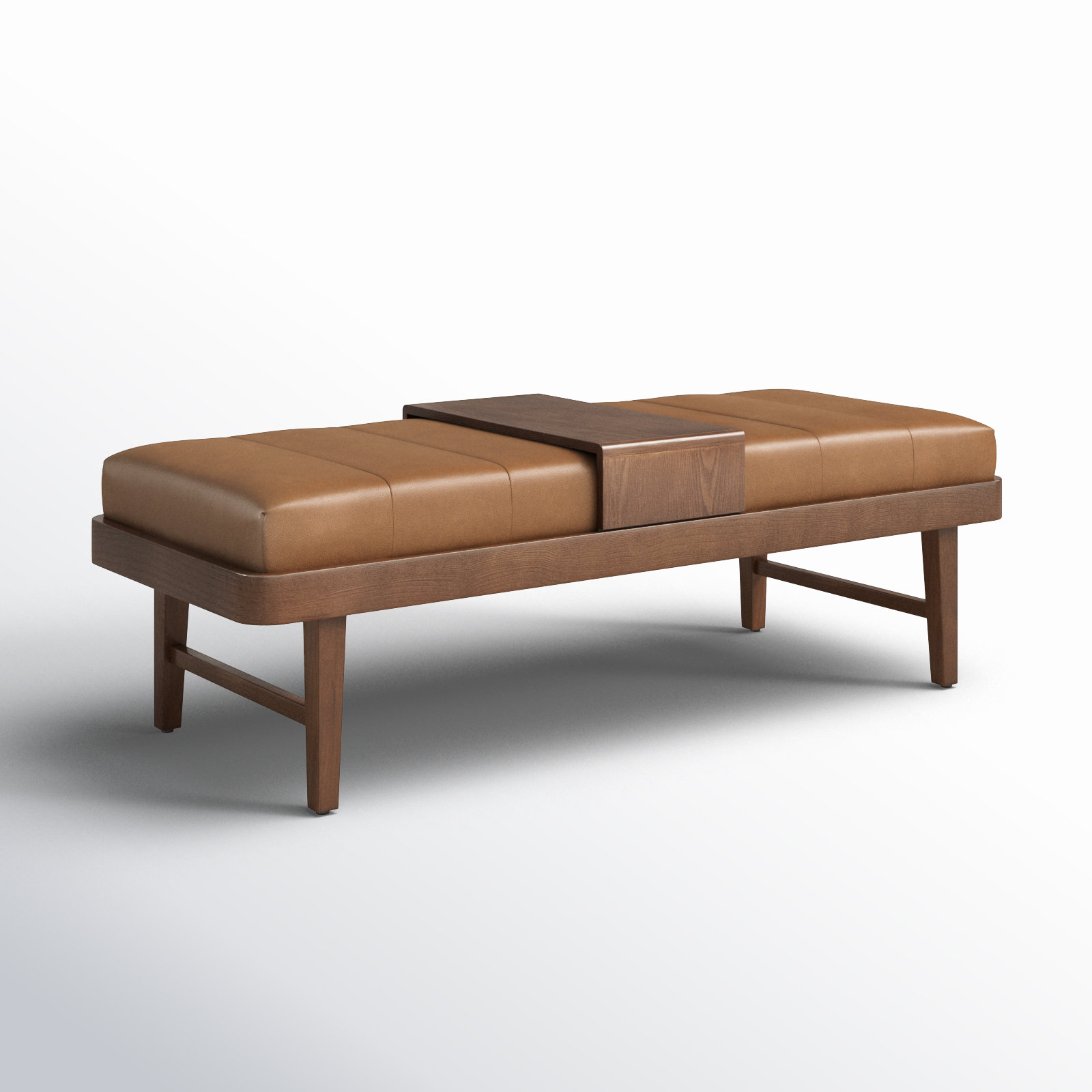 Livingston 53" Genuine Leather Ottoman