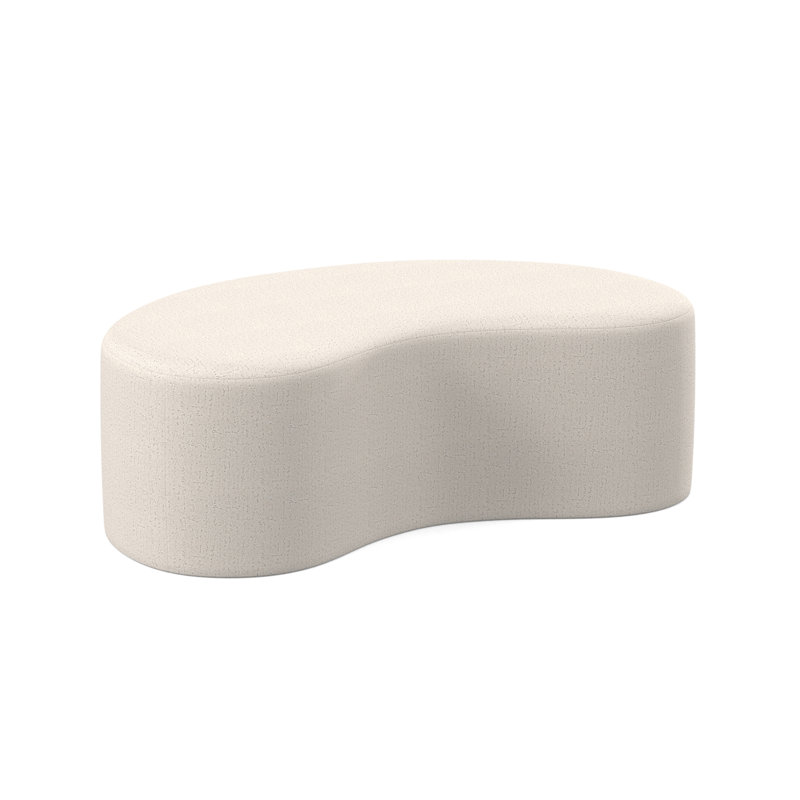 Balance Upholstered Ottoman, Venice Ivory 100% Polyester