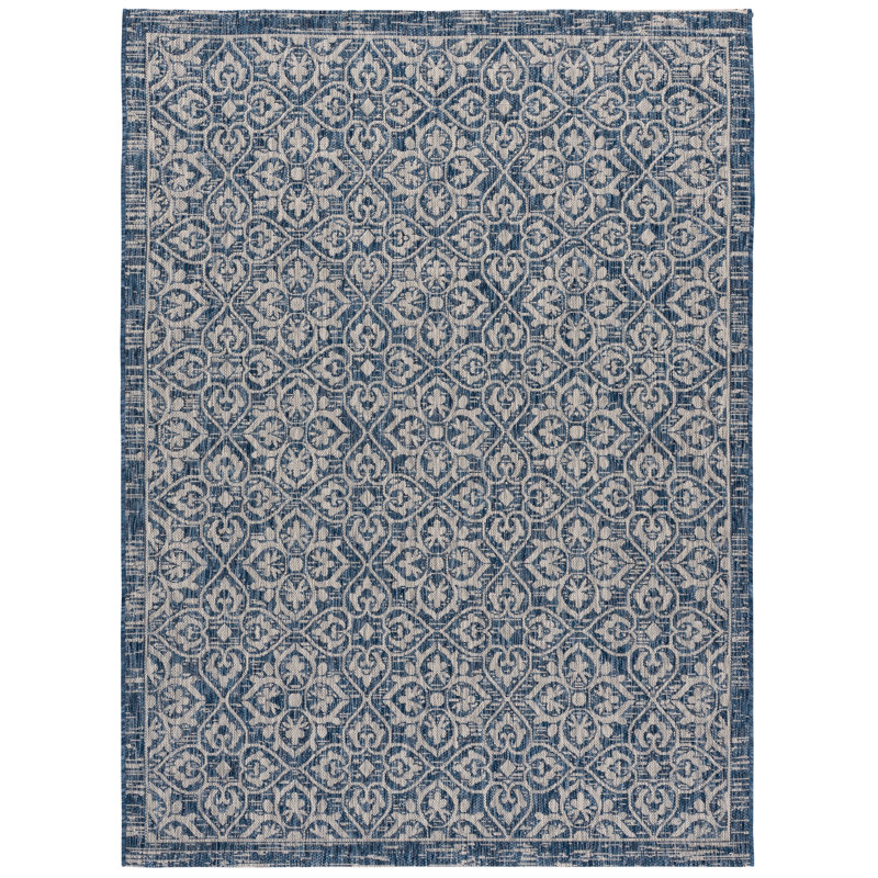 Spitzer Performance Oriental Indoor/Outdoor Area Rug, Rectangle  5'3" x 7'7"