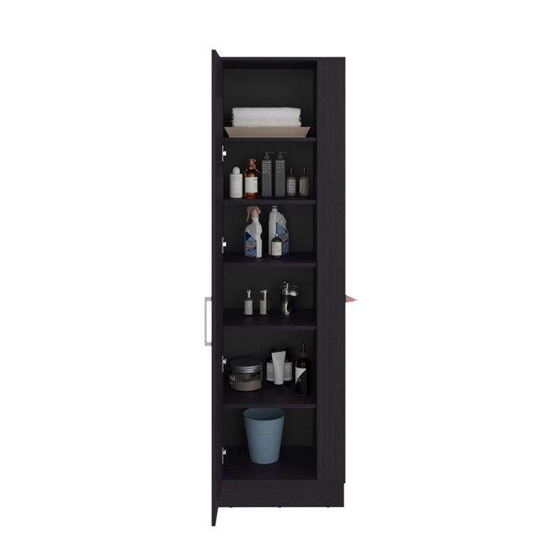 Storage Cabinet Manika, Laundry, Black