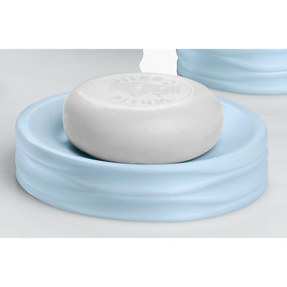 Ortensia Resin Soap Dish Bathroom Tray Tumbler, Sky Blue