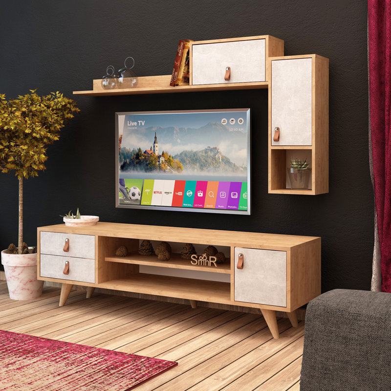 Stefan Unfinished TV Stand for TVs up to 55"