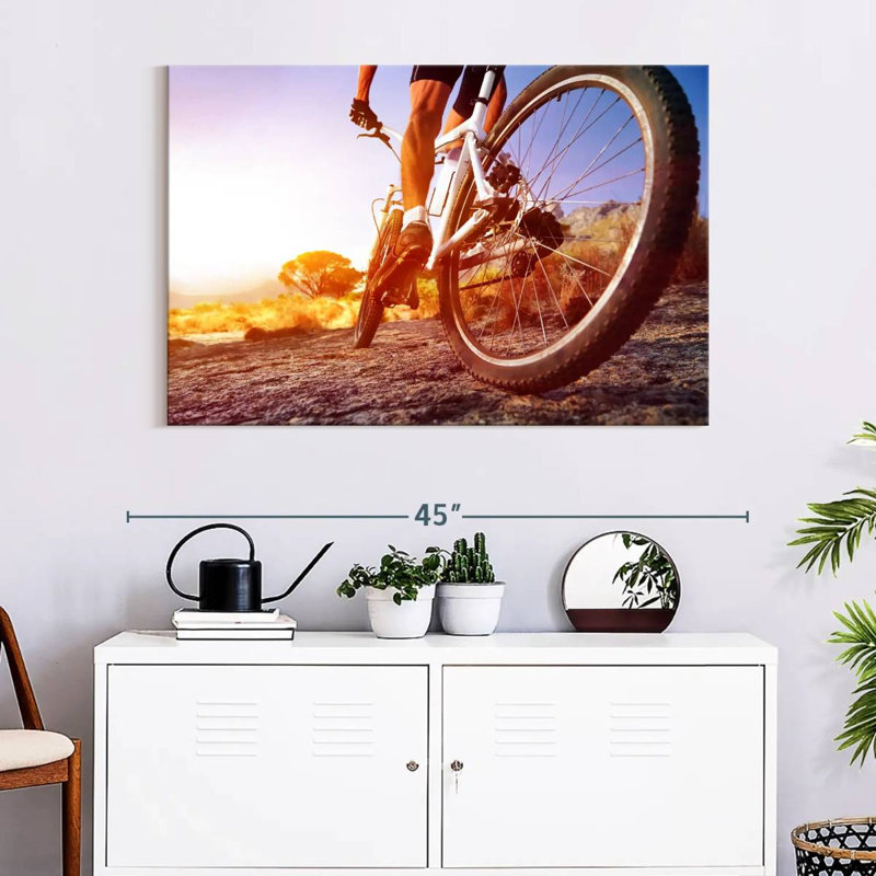 Sireci à vélo au coucher du soleil