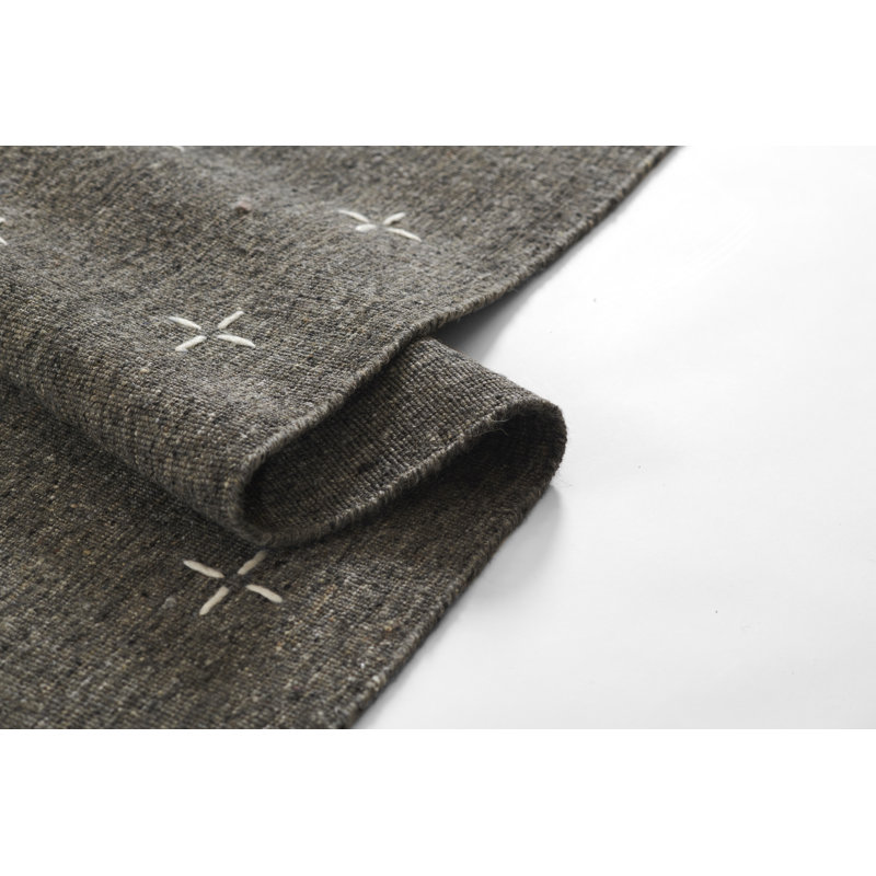 Tapis gris anthracite tissé à la main Momeni Oliver, Rectangulaire 8 pi x 10 pi