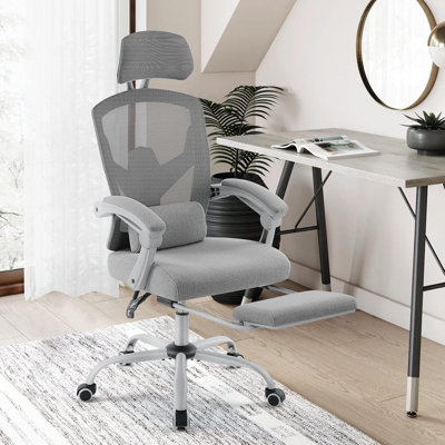 Ergonomic Office Chair, Computer Desk Chair With Lumbar Support Task Chairs With Headrest, Footrest
