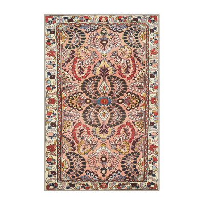 Tapis oriental rouge / brun / beige