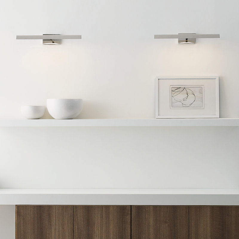 Dessau Dimmable LED Wall Mounted Picture Light, Polished Nickel