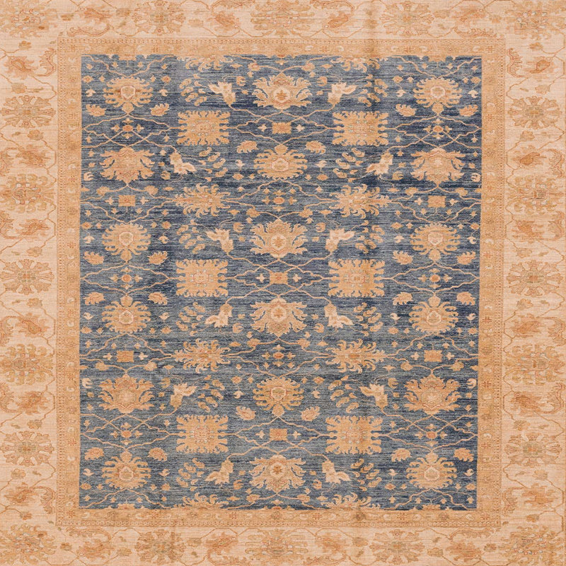 Tapis multicolore à motif abstrait Adamek, Carré 3 pi