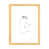 Toile avec cadre en bois beige