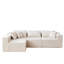 Canapé modulaire en L 104 po en velours côtelé modulaire-1483364771