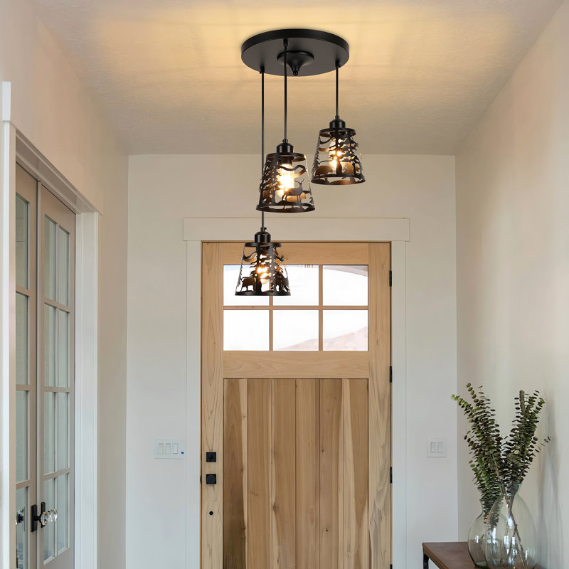 Dimmable 3-Light Cluster  Pendant Light