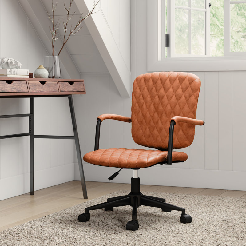 Chaise de travail pivotante réglable Hadley, Brun