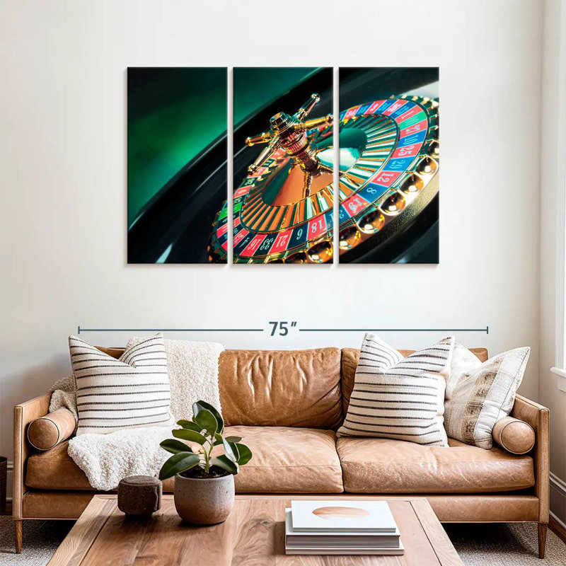 Roulette Wheel, 36" H x 57" W