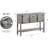 Retro Solid Wood Dining Table, 48'' With Cabinets And Shelf, Antique Gray For Room & Bedroom Sideboard Design Shelf --1202075811