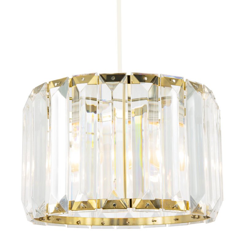 15cm H Metal Drum Pendant Shade ( No Direct Attachment Method ), Gold