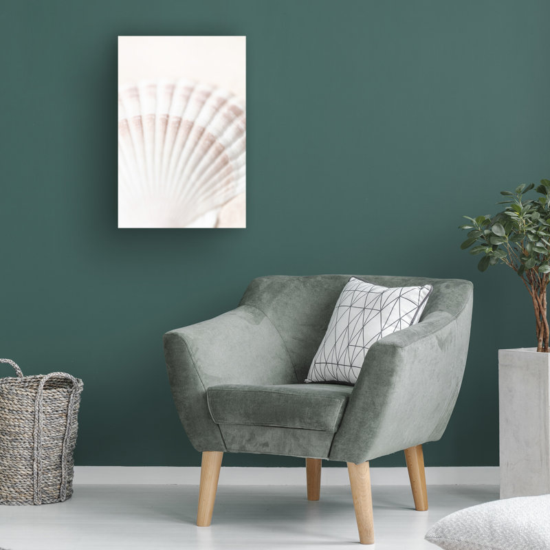 Coquillage sur toile, H 19 po x l 12 po x P 2 po