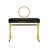 Coleen Black & Gold Finish Vanity Desk W/Mirror & Jewelry Tray