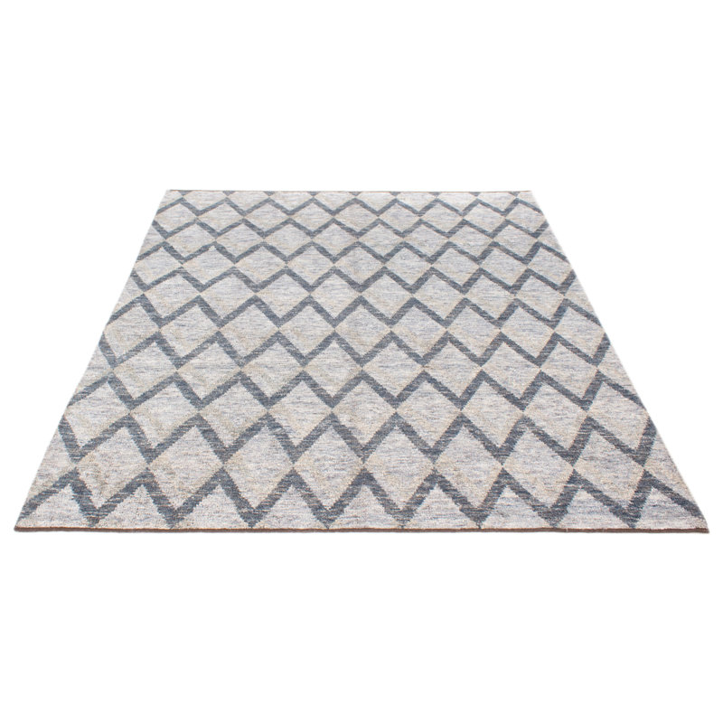 Tapis unique gris clair en viscose 8 pi 2 po x 9 pi 11 po Grogan