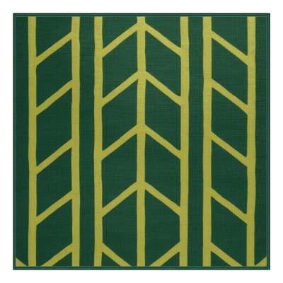 Machine Washable Trellis Green Area Rug