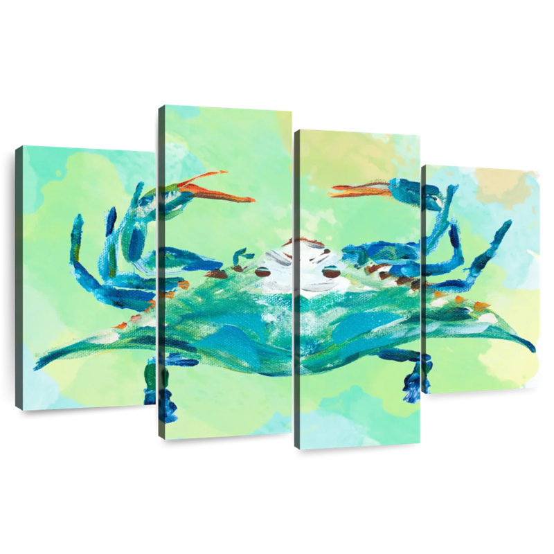 Brampt aquarelle créatures de la mer I, H 22 po x l 36 po