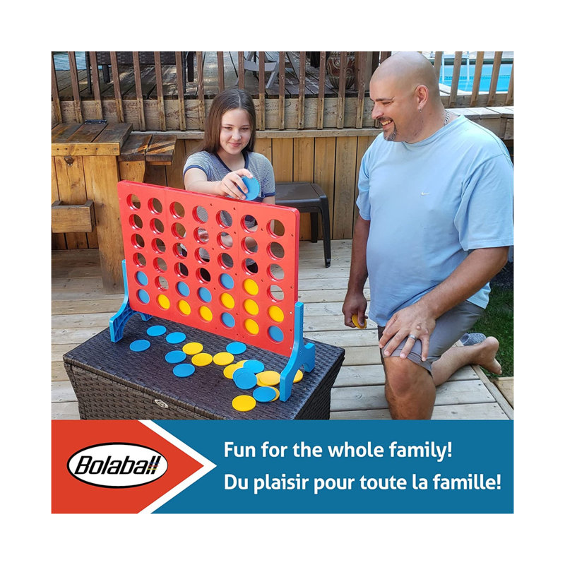 Bolaball Giant 4-in-a-Row Outdoor Game with Plastic Coins