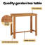 vidaXL Garden Bar Table Natural Wood Solid Acacia Wood 47.2x23.6x41.3 in Brown