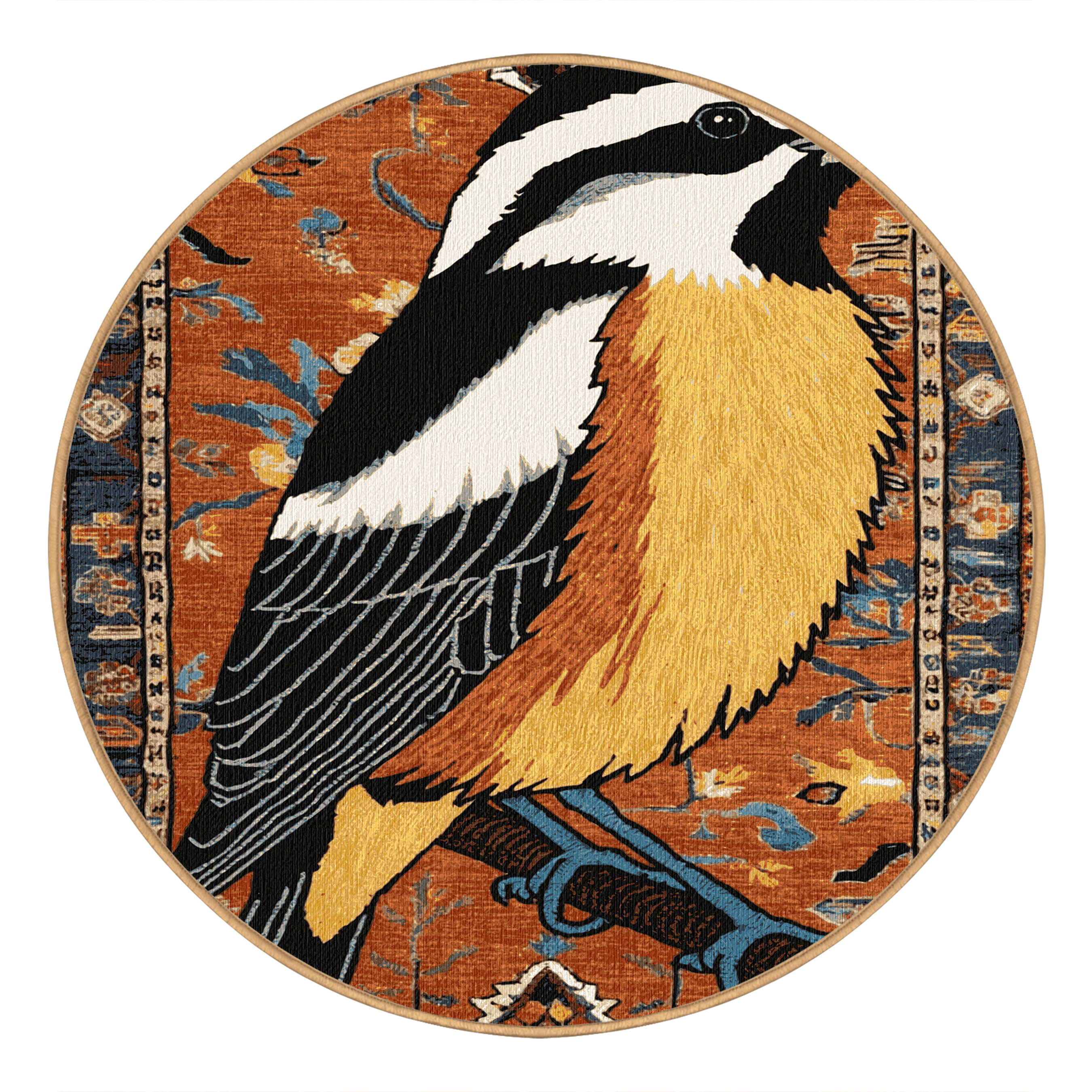 Dakota Fields Washable Great Kiskadee Birds Area Rug | Wayfair
