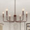 Lustre traditionnel à 6 lumières à intensité variable