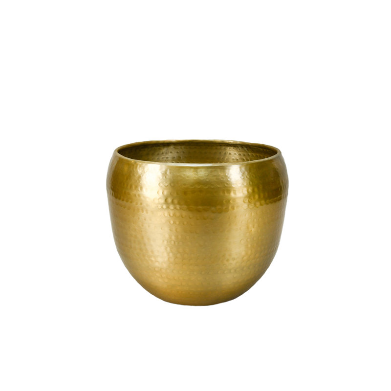 Raaghav Metal Cachepot, 10.50" H x 13" W x 13" D