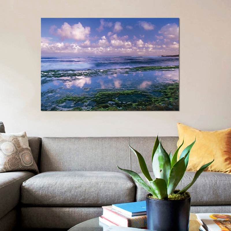 Tidepools and Waves at Ho'Okipa Beach, Maui, Hawaii par Tim - reproduction sur toile tendue sur châssis, Pas de tapis