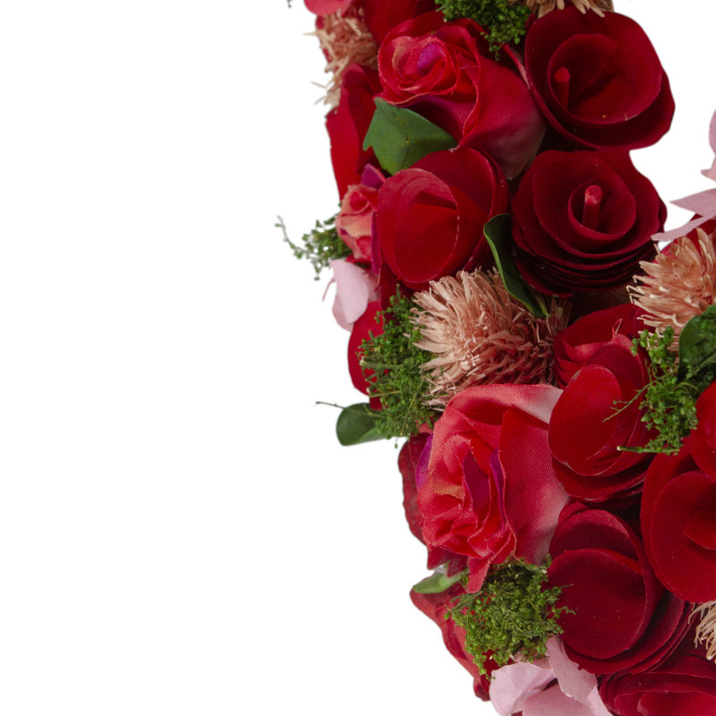 Couronne de Saint-Valentin, H 13,5 po x l 10 po x P 2,75 po