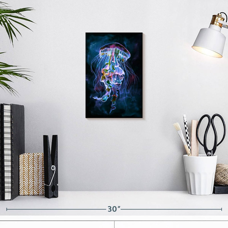 Brampt Jellyfish Glow, 12" H x 8" W