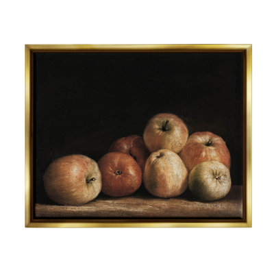 Classic Apple Vintage Still Life Framed Floater Canvas Wall Art By Lettered And Lined -  Stupell Industries, as-232_ffg_24x30