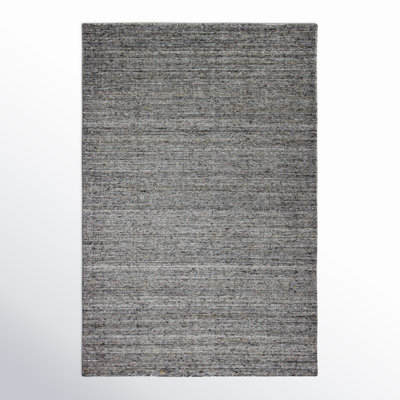 Thebes Hand-Knotted Wool Area Rug in Gray