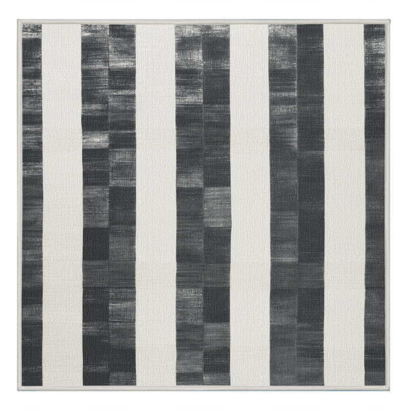 Tapis blanc à carreaux lavable à la machine, Carré 5 pi