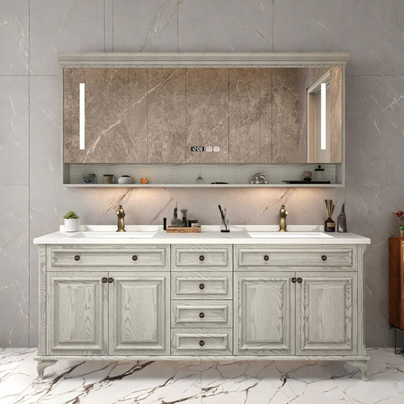 Armoire de salle de bain American Vintage, H 31,5 po x l 70,8 po x P 21,6 po