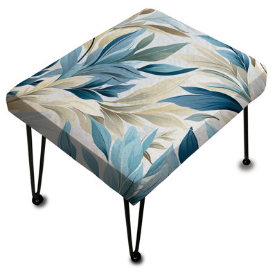 Motif côtier neutre tropical - repose-pieds rectangulaire tropical