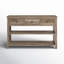 Nibbi 47" Console Table with Wood Frame and Legs, 3 Drawers and 2 Open Shelves Grey-131387911