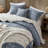 Keystone Blue Jacquard 3-Piece King/Cal King Coverlet Set-116033673-116033676