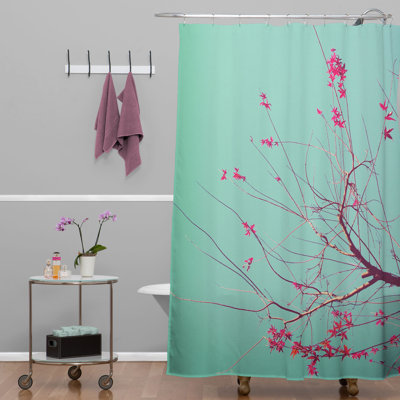 Rideau de douche simple rouge stars