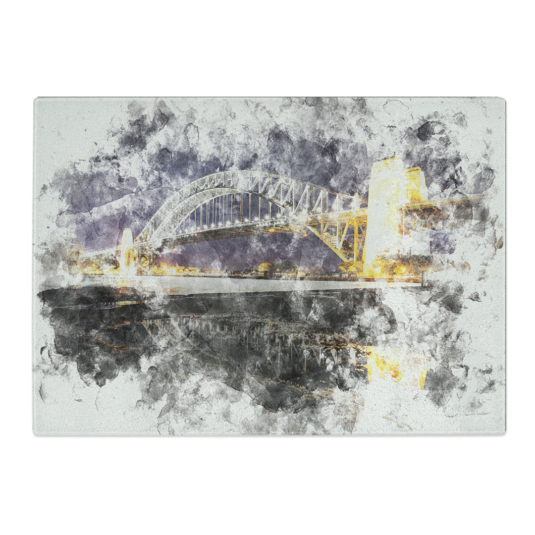 Tempered Glass Sydney Harbour Bridge Australia Chopping Board