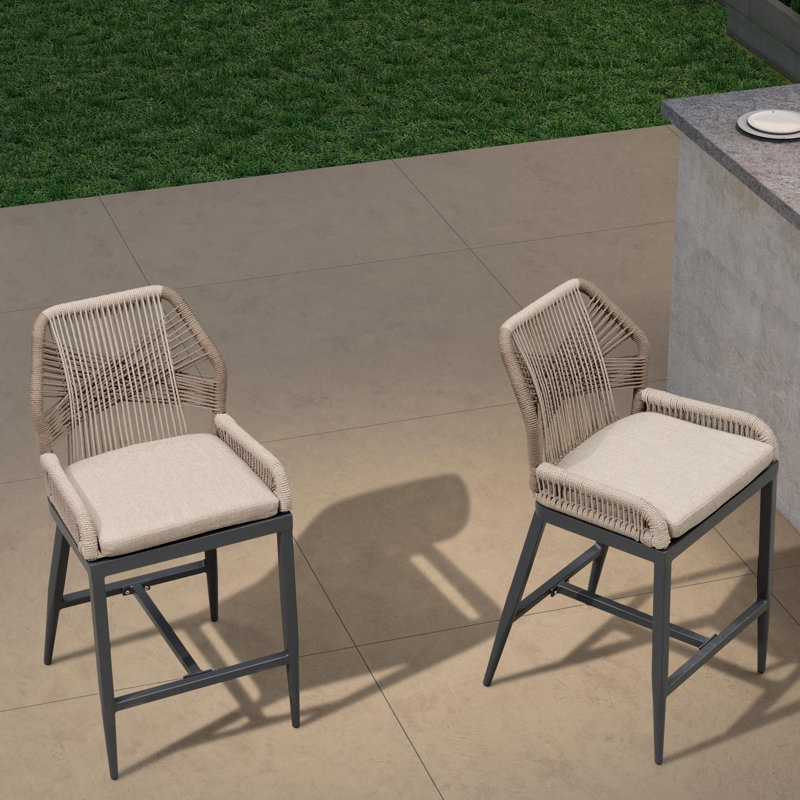 Davan Outdoor 24.8'' Counter Stool, Dark Gray