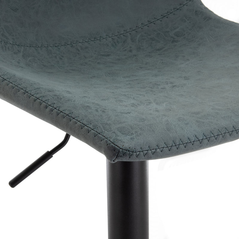 Tabouret de bar pivotant Maximilian, Bleu, Simple